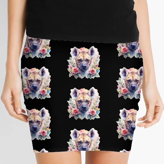 Sage the Blooming Hyena Women's Mini Skirts