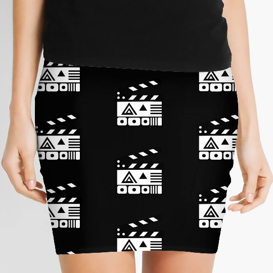 Film Clapboard Icon – Cinematic Design Women's Mini Skirts
