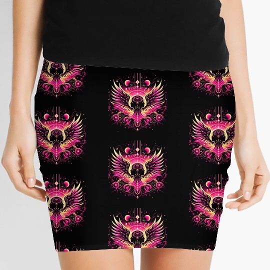 "Praise" Celestial Psychedelic Angel Women's Mini Skirts