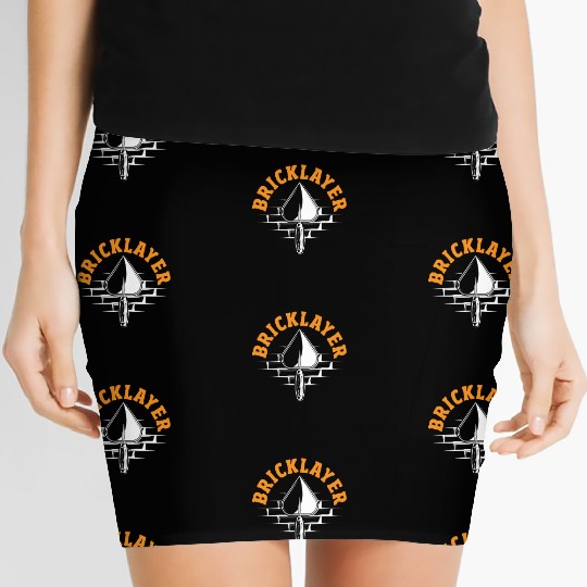 Bricklayer Trowel and Brick Wall Pride Women's Mini Skirts