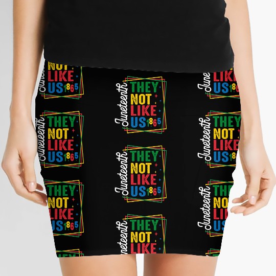 They Not Like Us Juneteenth Women's Mini Skirts