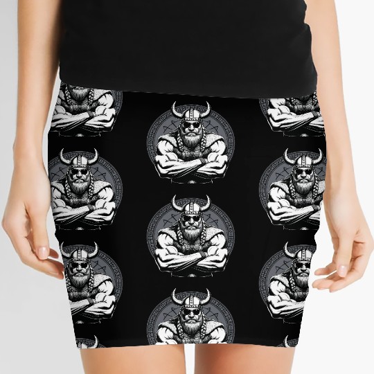 Viking Warrior Man Odin Thor Norman Walhalla Women's Mini Skirts