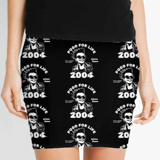 21st birthday Pogo for life since 06/2004 Women's Mini Skirts