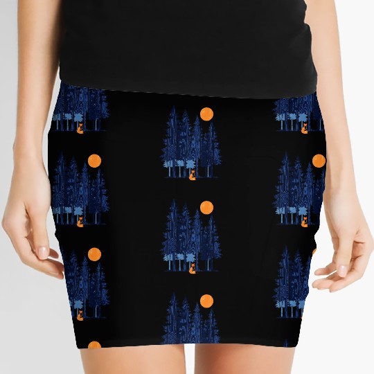 Fox in Sunset Forest Women's Mini Skirts