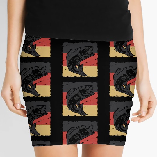 Bold Bass with German Pride Women's Mini Skirts