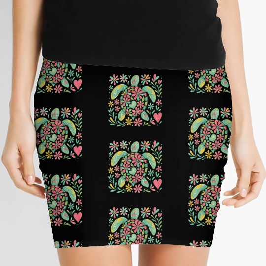Summer Vacation Sea Turtle Women's Mini Skirts