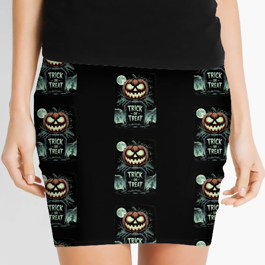 Halloween Horror Scary Thriller Trick Or Treat Women's Mini Skirts