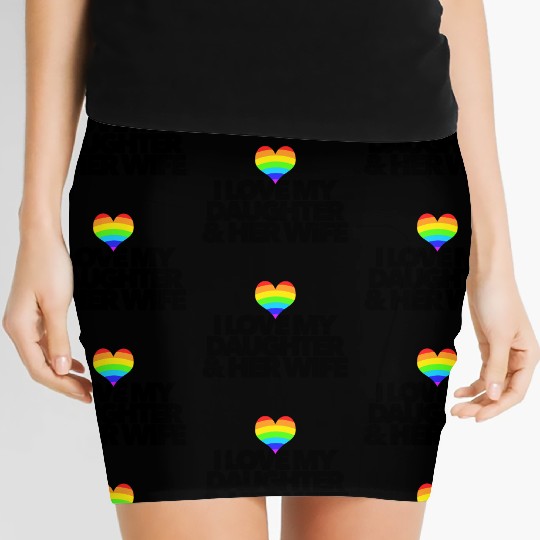 I love my daughter & her wife LGBTQ proud parent Women's Mini Skirts