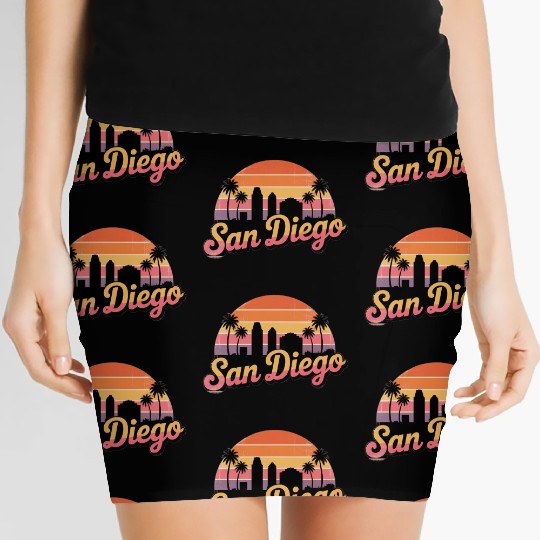 San Diego Text Design Women's Mini Skirts