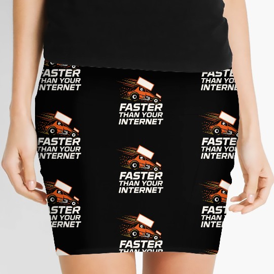 Sprint Car Racing Dirt Track Speed Oval Race Women's Mini Skirts