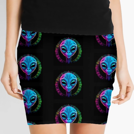 Neon Vision The Otherworldly Gaze Women's Mini Skirts