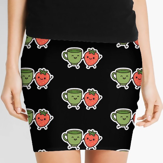 Matcha & Berry Besties Women's Mini Skirts