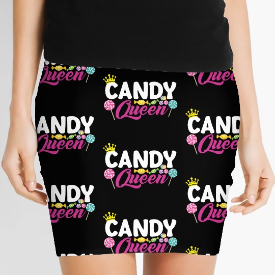 Funny Candy Queen Lollipop Lover Design 01 Women's Mini Skirts