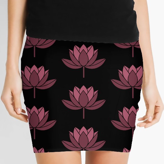 minimalist Lotus Women's Mini Skirts