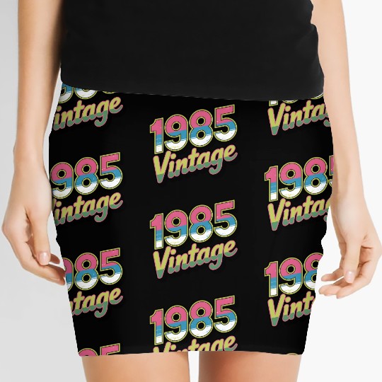 1985 Vintage Birthday Retro 80s Gift Idea Women's Mini Skirts