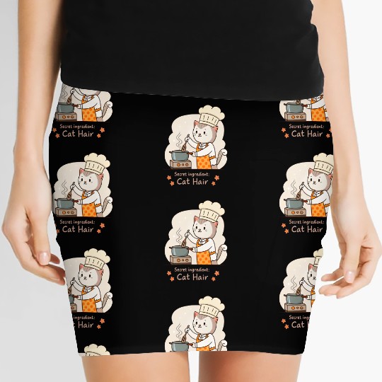 Gourmet Cat Hair Cuisine Women's Mini Skirts