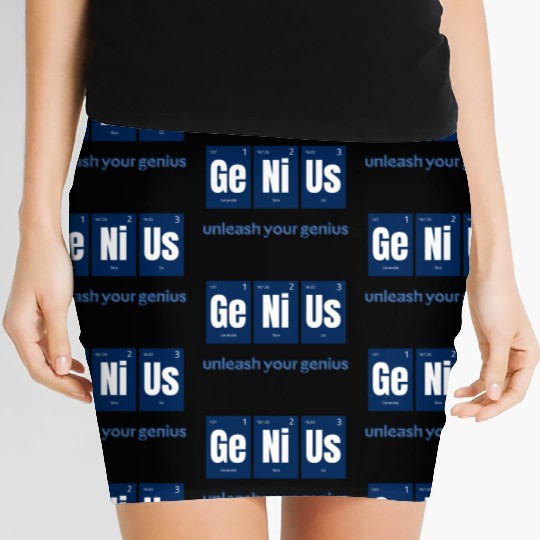Periodic Table Women's Mini Skirts,Science Inspire, Unleash Power