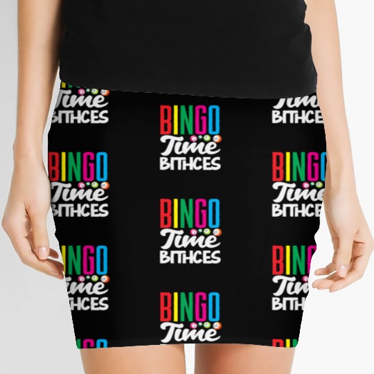 Bingo Time Bitches Player Fun Vibes Women's Mini Skirts