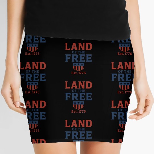 Land of the Free Patriotic Badge Women's Mini Skirts