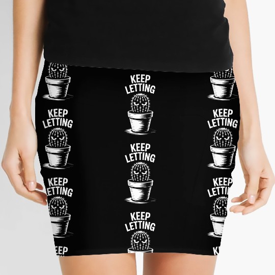 Little angry Cactus  Women's Mini Skirts
