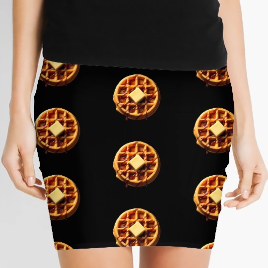 Waffle Funny Lazy Easy Halloween Costume Women's Mini Skirts