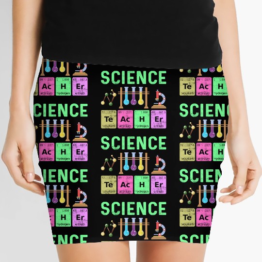 Science Art Teacher - Colorful Periodic Table Women's Mini Skirts