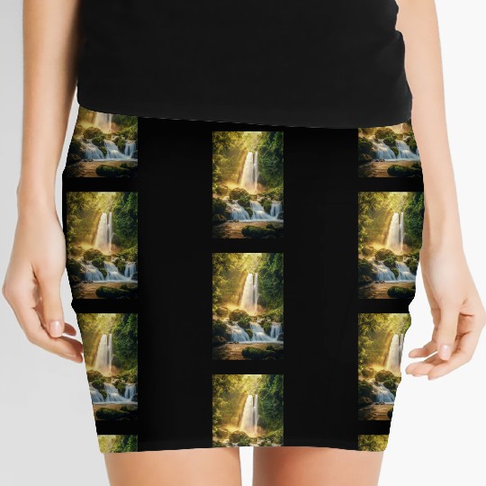 Sunrise Over Hidden Waterfall Women's Mini Skirts