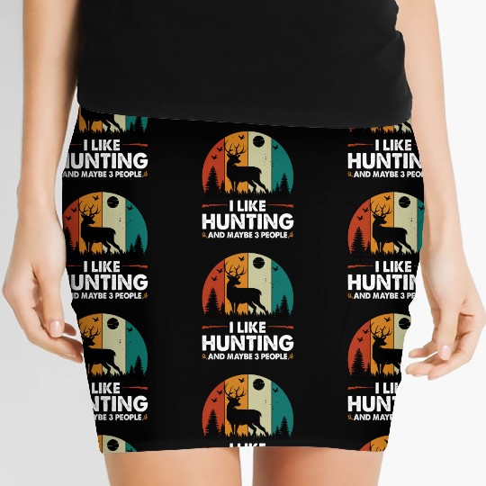 Funny Deer Hunting Women's Mini Skirts