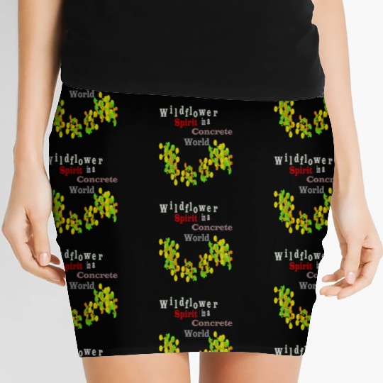 Wildflower Spirit in a Concrete World Women's Mini Skirts