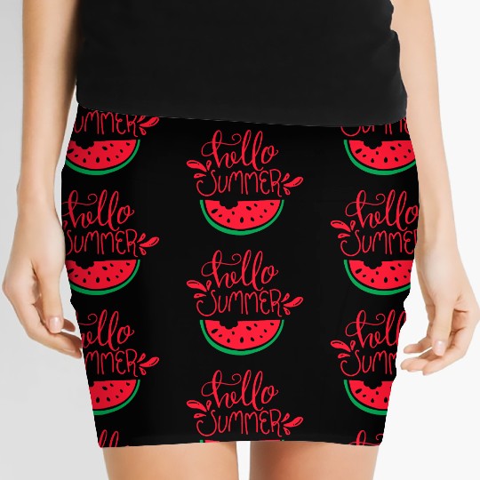 Hello Summer Watermelon Women's Mini Skirts