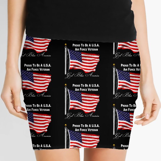 Proud To Be A US Air Force Veteran Women's Mini Skirts