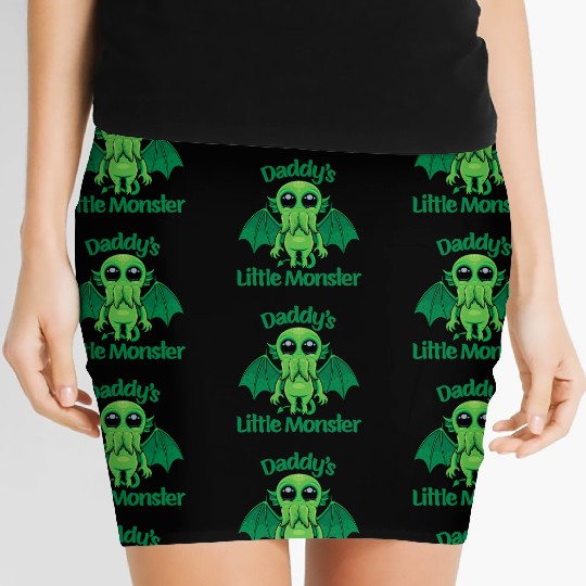 Daddy’s Little Monster Cute Baby Cthulhu Women's Mini Skirts