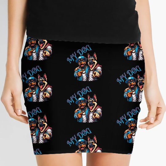 Hip Hop Dogs Urban Style Women's Mini Skirts