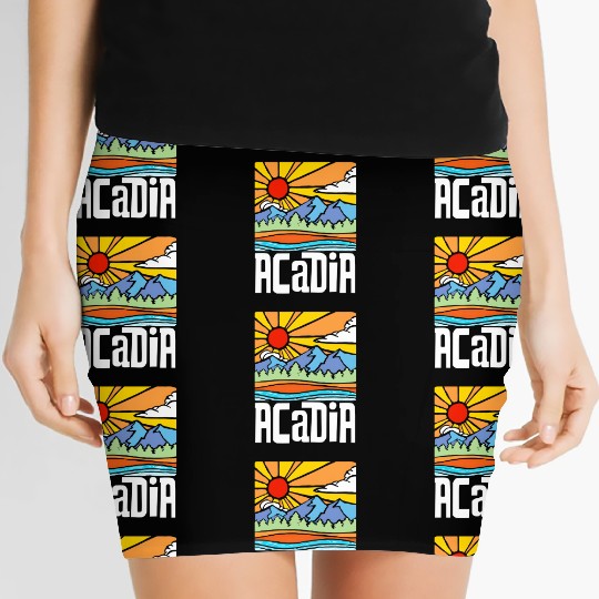 Acadia National Park Artistic Nature & Mountains Women's Mini Skirts