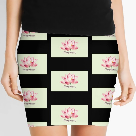 Serene Lotus Happiness Design Women's Mini Skirts