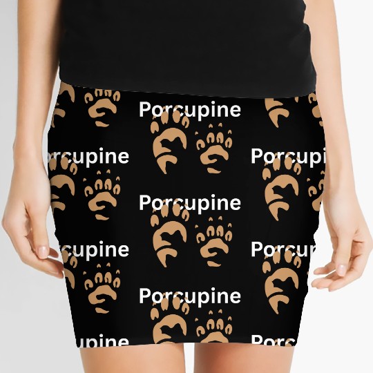 Paraguine Paw Prints Animal Design Women's Mini Skirts