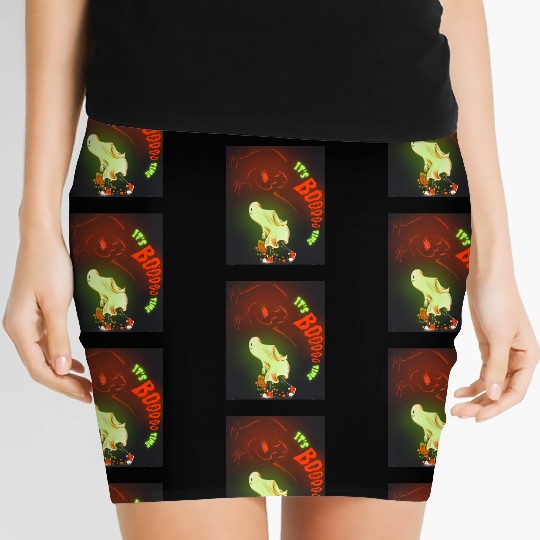 It’s Booo Time Ghost Halloween Women's Mini Skirts