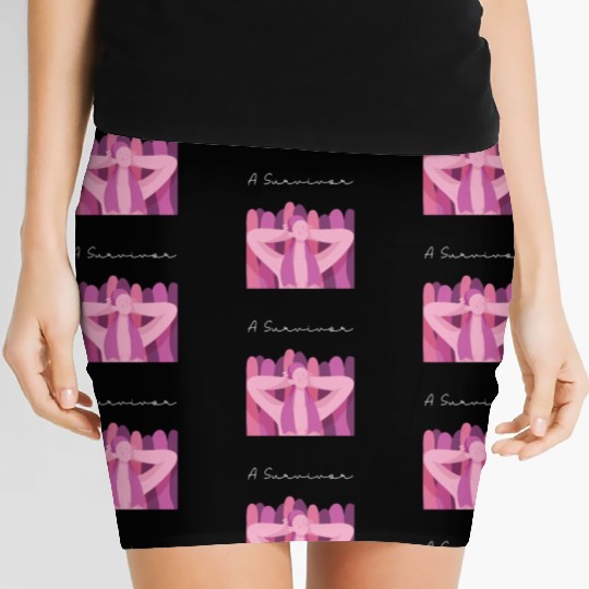 Serene Summer Girl Illustration Women's Mini Skirts