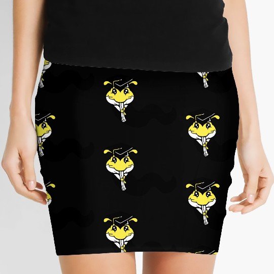 Caterpillar school graduation passed College proud Women's Mini Skirts