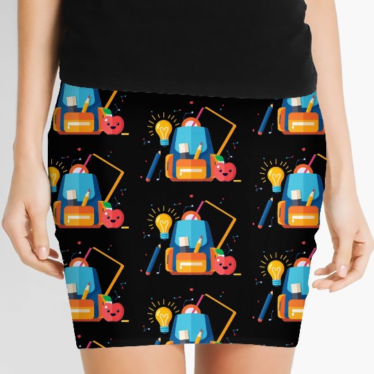 Back-to-School Creative Icons for Students  Women's Mini Skirts