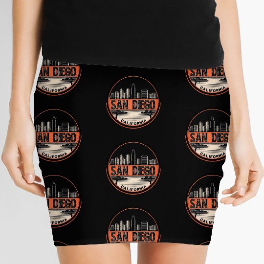 San Diego Skyline Coastal Design Women's Mini Skirts