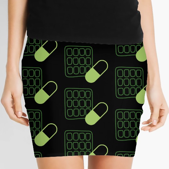 Waffle Pill Logo GnG Women's Mini Skirts