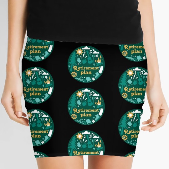 Retirement Plan Nature Escape Design Women's Mini Skirts