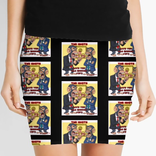 Humorous Monkey Politicians Women's Mini Skirts