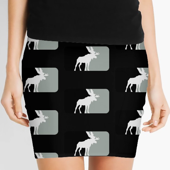 US-ES - Alce - Moose Women's Mini Skirts