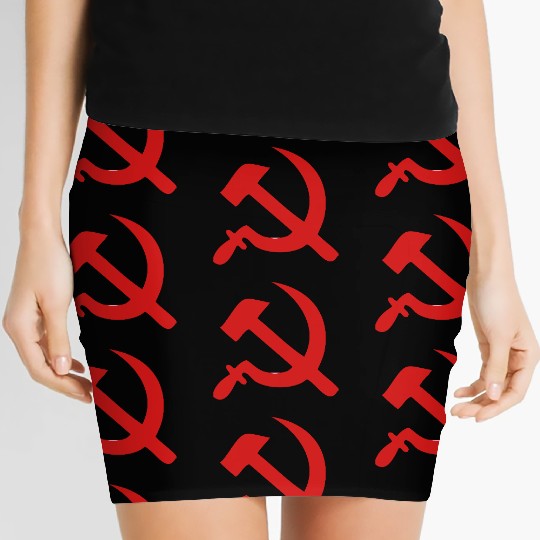 hammer and sickle Women's Mini Skirts
