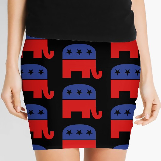 Republican elephant Women's Mini Skirts