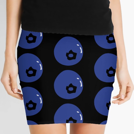 blueberry fruit Women's Mini Skirts