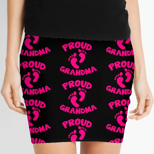 proud grandma with cute little maternity feet Women's Mini Skirts