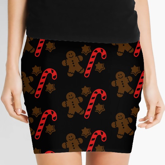 Lebkuchen Gingerbread man Women's Mini Skirts
